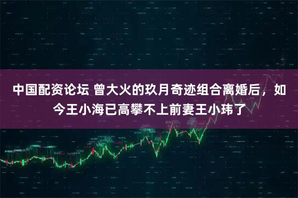 中国配资论坛 曾大火的玖月奇迹组合离婚后，如今王小海已高攀不上前妻王小玮了